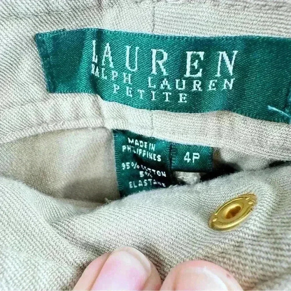 Lauren Ralph Lauren Petite Straight Leg Khaki Pants Women’s Size 4P - Picture 6 of 6